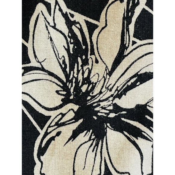 R & K Black Long Tie Back Women size 6 rayon Black Tropical Sequin Beads - Picture 6 of 15